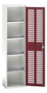 16926713.** verso ventilated door cupboard with 4 shelves. WxDxH: 525x350x2000mm. RAL 7035/5010 or selected